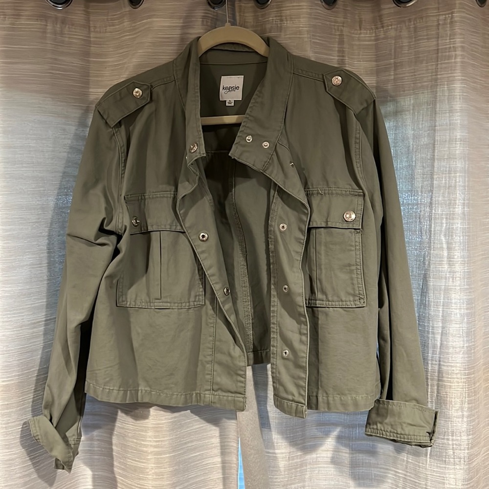 Kensie green utility jacket
